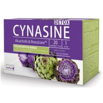 DIETMED Cynasine Detox 20 Ampollas - Suplemento Hepático con Alcachofa, Cardo Mariano y Diente de León DIETMED Cynasine Detox 20 Ampollas - Suplemento Hepático con Alcachofa, Cardo Mariano y Diente de León