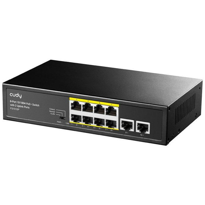 Cudy FS1010P Switch de red de 10 puertos con 8 puertos PoE+ Cudy FS1010P Switch de red de 10 puertos con 8 puertos PoE+