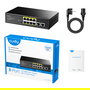 Cudy Switch Gigabit PoE+ Gestionado FS1010P de 8 Puertos Gigabit Ethernet y 2 Puertos de Enlace Superior