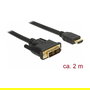 DeLOCK 85584 Cable DVI 18+1 Macho a HDMI Tipo A Macho 2m Negro