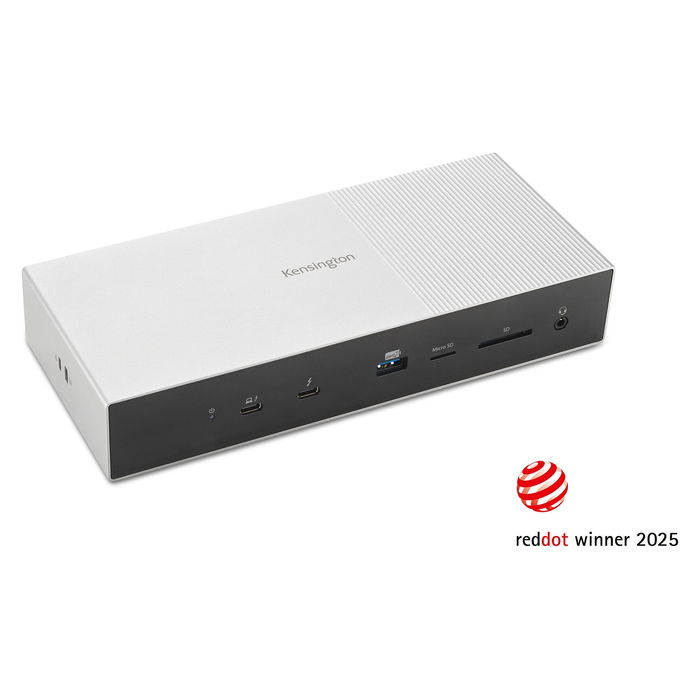 Kensington SD5000T5 EQ Docking Station Triple - Replicador de Puertos Thunderbolt 5 con 140W PD, 3 Pantallas 8K, Conexión Gigabit Ethernet y Lector de Tarjetas, para Windows/macOS