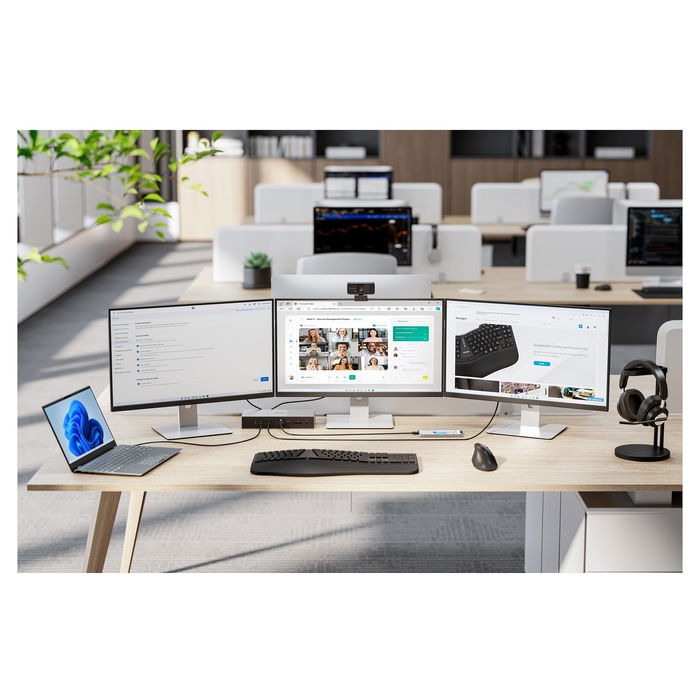 Kensington SD5000T5 EQ Docking Station Triple - Replicador de Puertos Thunderbolt 5 con 140W PD, 3 Pantallas 8K, Conexión Gigabit Ethernet y Lector de Tarjetas, para Windows/macOS