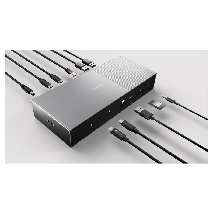 Kensington SD5000T5 EQ Thunderbolt 5 Docking Station Triple 3 Pantallas 8K 540Hz 140W PD, Lector SD, Ethernet 2.5Gb, Windows/macOS