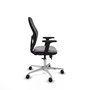 PIQUERAS Y CRESPO Silla de oficina Jorquera con mecanismo Sincro/Traslack Gris y Negro