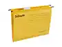 Esselte Carpeta Colgante DIN A4 Cartulina 210 g/m2 Visor Superior Lomo V Color Amarillo Caja de 25 Unidades
