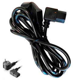 Logilink Cable acodado Ordenador Schuko - IEC C13 Negro 2 m