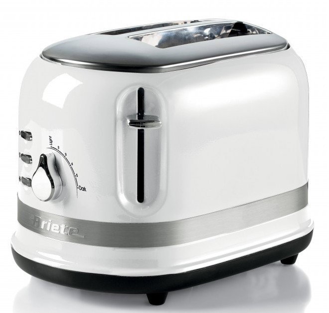Ariete 149/01 Tostador Moderna de 2 Ranuras Blanco con Pinzas