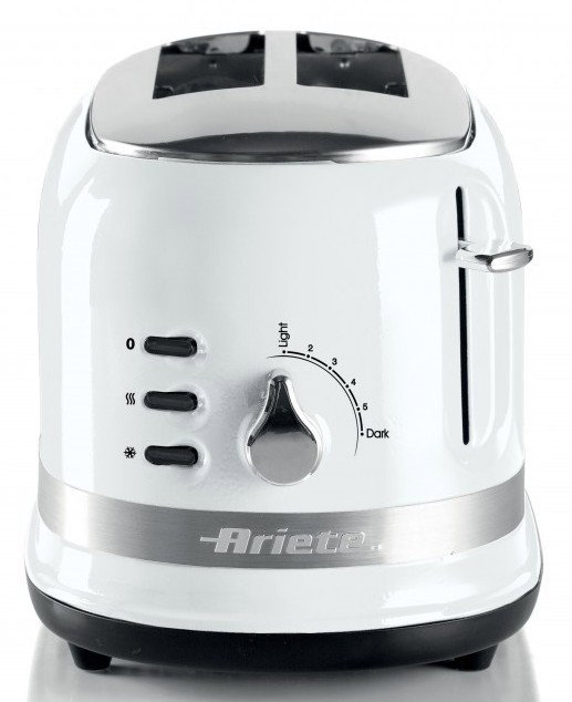 Ariete 149/01 Tostador Moderna de 2 Ranuras Blanco con Pinzas