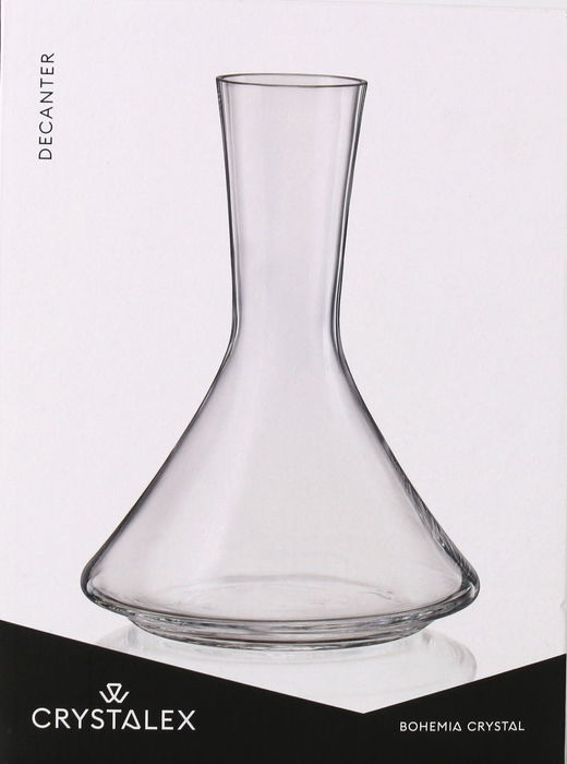 Bohemia Decantador de Cristal 1400 ml con Dimensiones 19 cm (Ancho) x 25.5 cm (Alto) x 6.7 cm (Largo) (6 Unidades)