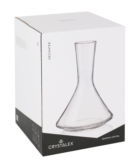 Bohemia Decantador de Cristal 1400 ml con Dimensiones 19 cm (Ancho) x 25.5 cm (Alto) x 6.7 cm (Largo) (6 Unidades)