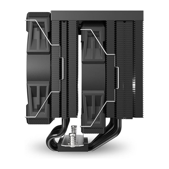 Sharkoon A60 Refrigerador de aire para CPU, Doble Torre, 6 Tubos de Calor, 2x12 cm PWM, 260W TDP, LGA1851, Negro