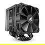 Sharkoon A60 Refrigerador de aire para CPU, Doble Torre, 6 Tubos de Calor, 2x12 cm PWM, 260W TDP, LGA1851, Negro