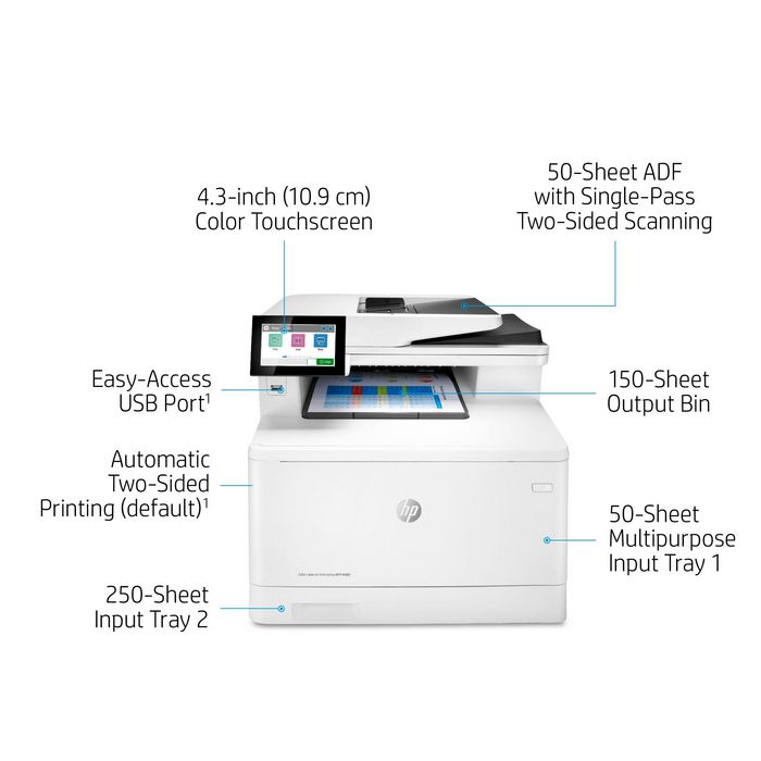 HP Laser 100 x 150 mm, 600 x 600dpi, 27ppm, A4, 800MHz, 2000MB, USB, TFT Impresora Multifuncional Color Enterprise