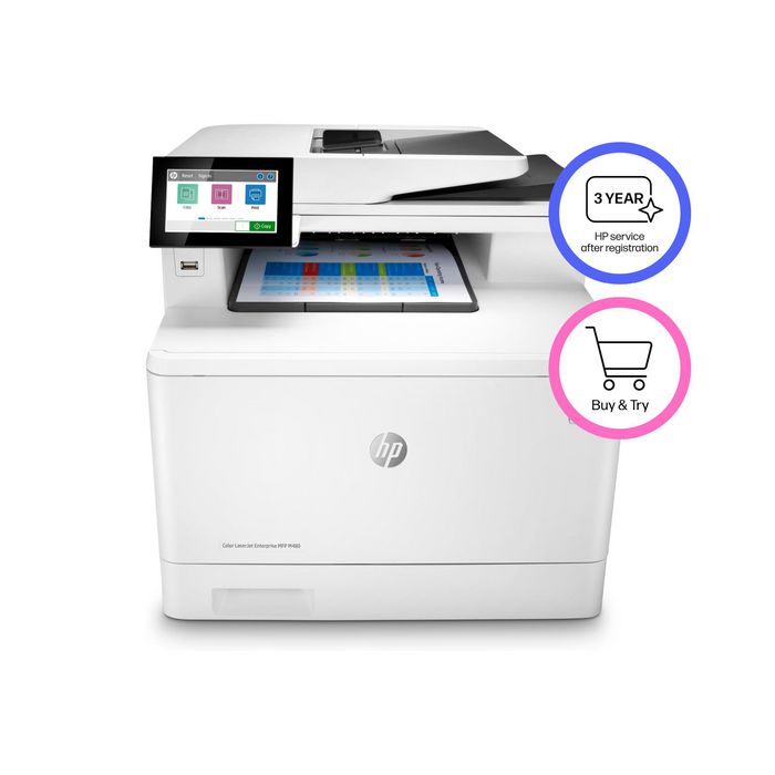 HP MFP Laser Color para Empresa - Impresora Multifunción Compacta, 27 ppm, 600 x 600 dpi, Seguridad Dinámica, USB, TFT, ADF