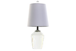 DKD Home Decor Lámpara Sobremesa Transparente Blanco 21 x 43 x 21 cm