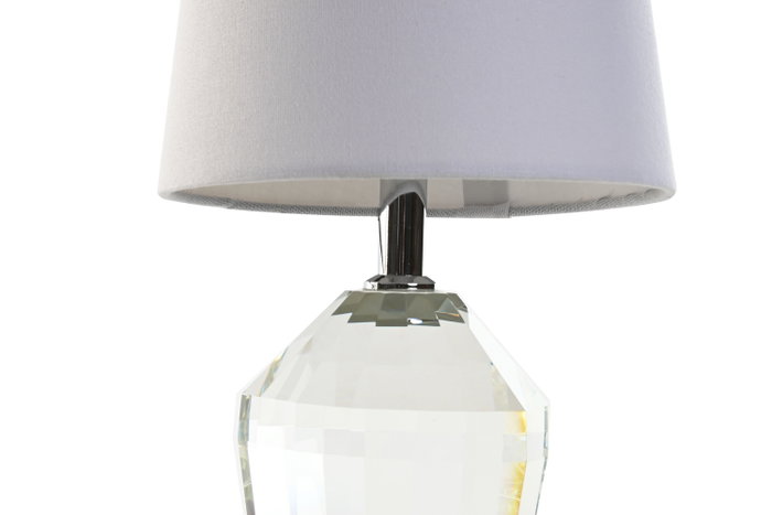 DKD Home Decor Lámpara Sobremesa Transparente Blanco 21 x 43 x 21 cm