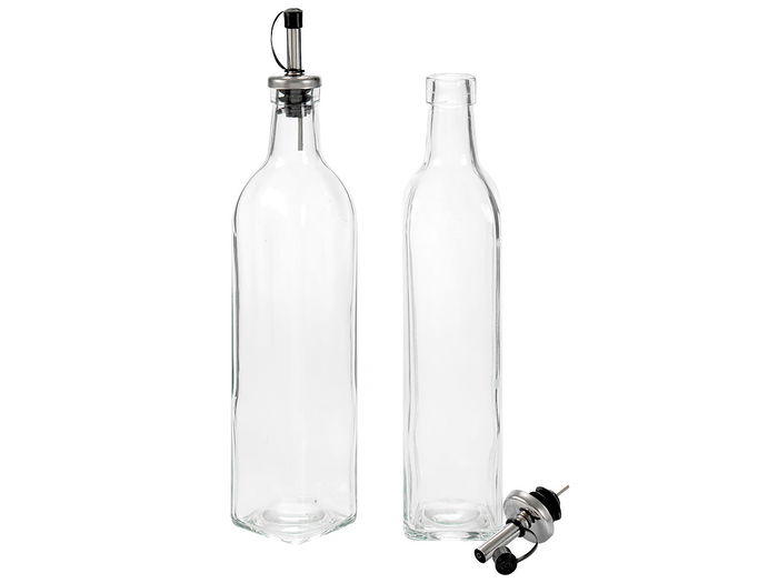 Vivalto Set Aceitera Vinagrera Cristal 500 ml Vidrio Transparente 12x31x6 cm (Set de 12) Vivalto Set Aceitera Vinagrera Cristal 500 ml Vidrio Transparente 12x31x6 cm (Set de 12)