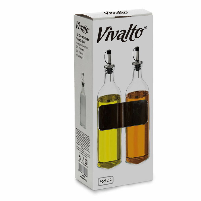 Vivalto Set Aceitera Vinagrera Cristal 500ml Vivalto Set Aceitera Vinagrera Cristal 500ml