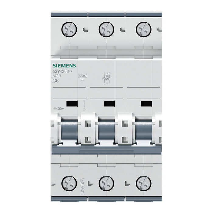 Siemens Automat C 5SY43067 6 A 3p 400V 10kA Siemens Automat C 5SY43067 6 A 3p 400V 10kA