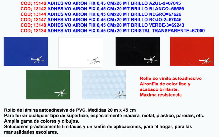 Aironfix Rollo adhesivo transparente 67000 de 20 m Aironfix Rollo adhesivo transparente 67000 de 20 m