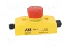 ABB SMILE Casete de control con 1 botón de cabeza de seta rojo