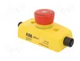ABB SMILE Casete de control con 1 botón de cabeza de seta rojo