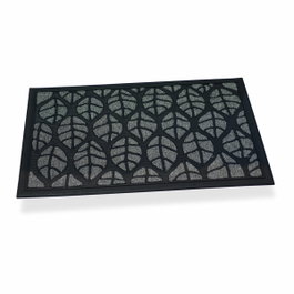 Hidalgo Felpudo de Goma/Moqueta Hojas Gris 75 x 45 x 0,5 cm