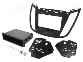 METRA Bastidor de montaje de radio para Ford, 1 DIN y 2 DIN, negro mate