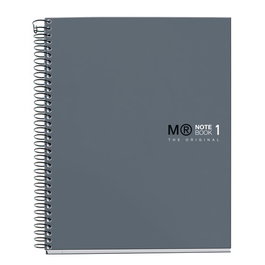 Bloc Miquelrius The Original Notebook 1 Micro.Tapa Extra A5 80H 90G Cuadric.5X5 Gris Grafito (Set de 5)