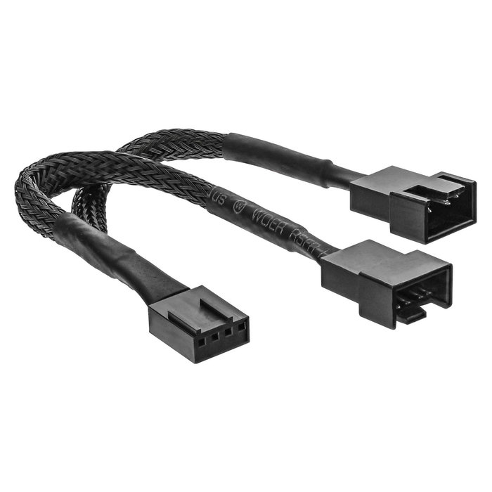 InLine Y-Cable PWM 4-pin Molex 33328Y, 1 Macho a 2 Hembras, 0.15 m - Cable Divisor para Ventiladores