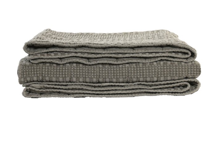DKD Home Decor Colcha Boho 260 x 240 cm (2 Unidades) Algodón y Poliéster Lavada a la Piedra