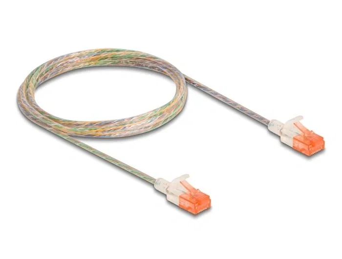 DeLOCK Cable de red RJ45 Cat.6A U/UTP Slim 2 m transparente DeLOCK Cable de red RJ45 Cat.6A U/UTP Slim 2 m transparente