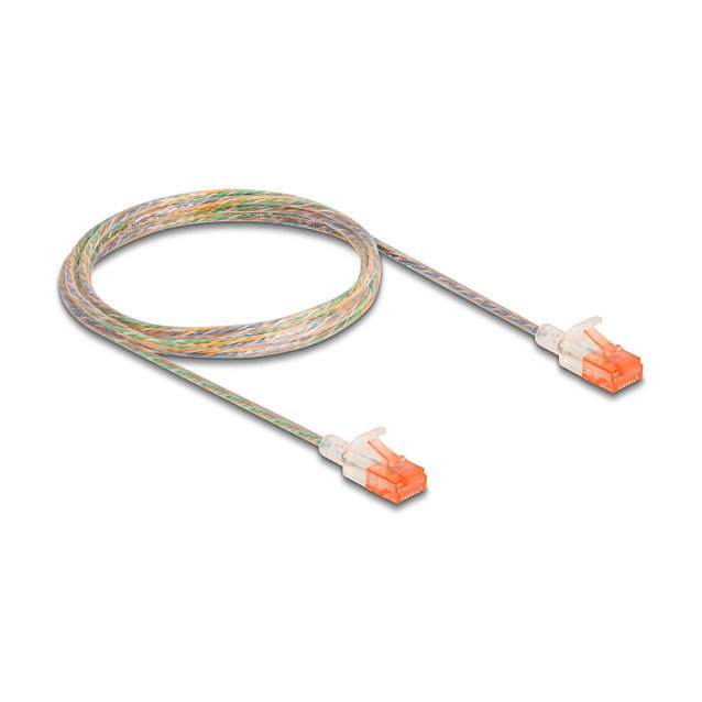 DeLOCK Cable de red RJ45 Cat.6A U/UTP Slim 2 m transparente DeLOCK Cable de red RJ45 Cat.6A U/UTP Slim 2 m transparente