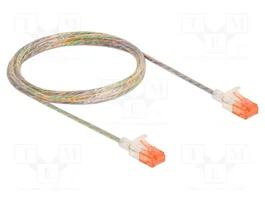 DeLOCK Cable de red RJ45 Cat.6A U/UTP Slim 2 m transparente