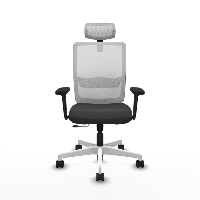 PIQUERAS Y CRESPO Silla de oficina Haches con mecanismo Sincro/Traslack, Gris oscuro y Blanco PIQUERAS Y CRESPO Silla de oficina Haches con mecanismo Sincro/Traslack, Gris oscuro y Blanco