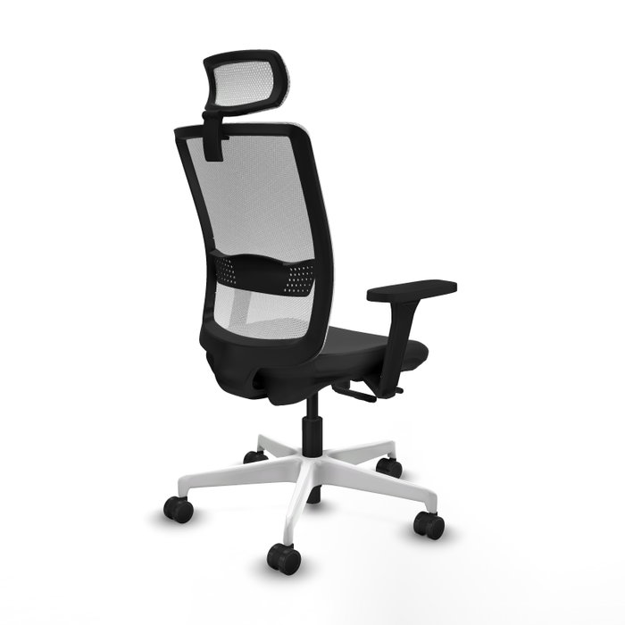 PIQUERAS Y CRESPO Silla de oficina Haches con mecanismo Sincro/Traslack, Gris oscuro y Blanco PIQUERAS Y CRESPO Silla de oficina Haches con mecanismo Sincro/Traslack, Gris oscuro y Blanco
