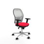 PIQUERAS Y CRESPO Silla de oficina Jorquera Roja con Malla Blanca