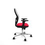 PIQUERAS Y CRESPO Silla de oficina Jorquera Roja con Malla Blanca