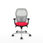 PIQUERAS Y CRESPO Silla de oficina Jorquera Roja con Malla Blanca