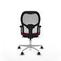 PIQUERAS Y CRESPO Silla de oficina Jorquera Roja con Malla Blanca