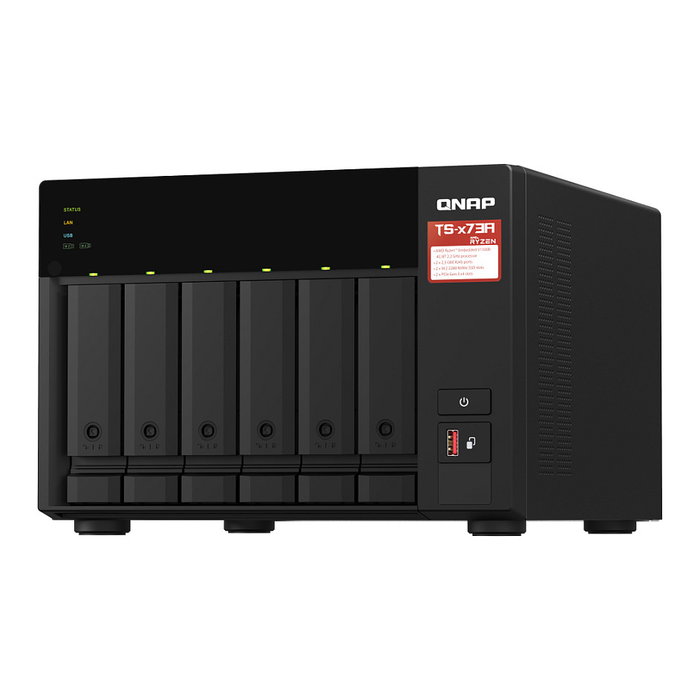 QNAP TS-673A-SW5T NAS Ryzen Embedded V1500B 8GB DDR4 6 Bays