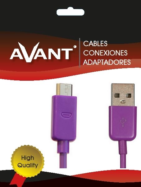 AVANT CONNECT Cable micro USB a USB, Negro, 1.2 m, 2.0 A - Modelo avant negro