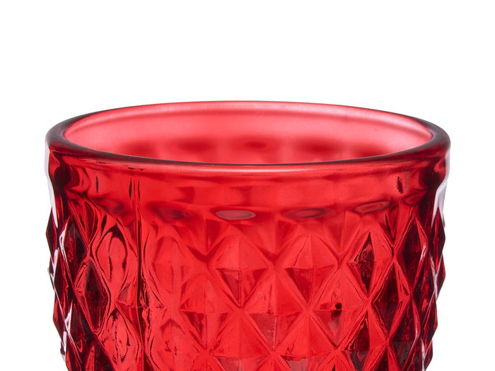 VIVALTO Copa Diamante Roja 220 ml (Set de 24)