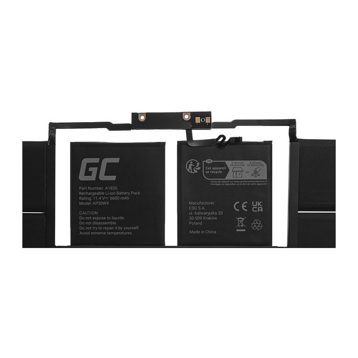 Green Cell AP30WX para Apple MacBook Pro 15 A1707 (2016, 2017)