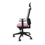 PIQUERAS Y CRESPO Silla de oficina Horna Rosa y Blanco