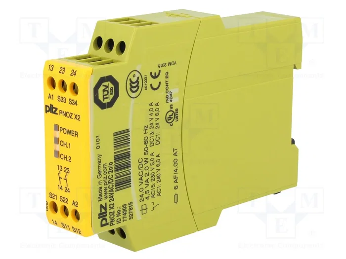 PILZ PNOZ X2 Relé de Seguridad 24VAC/DC 2 NA PILZ PNOZ X2 Relé de Seguridad 24VAC/DC 2 NA