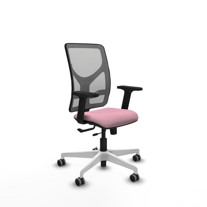PIQUERAS Y CRESPO Silla de oficina Motilla Rosa y Gris PIQUERAS Y CRESPO Silla de oficina Motilla Rosa y Gris