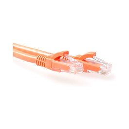 ACT Cable de parche CAT6 U/UTP de 1,5 metros naranja con conectores RJ45 snagless