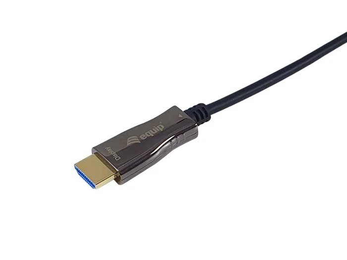 Equip 119437 Cable HDMI 2.0 Fibra Óptica Activo 10m - Compatible 4K a 60Hz, HDR, 18 Gbps, 240Hz, 3D, Ethernet, Conectores Dorados