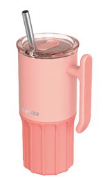 QUOKKA Taza Térmica UMI Peachy Pink de Acero Inoxidable 720ml con Base de Silicona